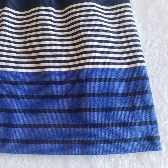 LOFT Sleeveless Fit & Flare Lined Stripe Multicolor DressSZ 00 - Picture 10 of 16